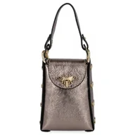 Torebki damskie - Modna Torebka Skórzana Listonoszka Na Łańcuszku 831 Stare Złoto - miniaturka - grafika 1