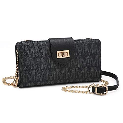 MKP Collection Moda damska mała torba na ramię crossbody telefon komórkowy zamek portfel portmonetka i torebki kopertówka etui na karty kredytowe z paskiem łańcuszkowym