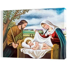 Obraz religijny na płótnie Święta Rodzina - Ikony i obrazy sakralne Obraz religijny na płótnie Święta Rodzina - Ikony i obrazy sakralne - miniaturka - grafika 1
