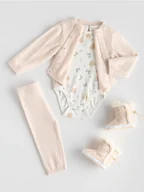 Komplety dla niemowląt - Reserved - Dzianinowy komplet - złamana biel - miniaturka - grafika 1