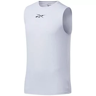 Koszulki męskie - Reebok Reebok Męska koszulka bez rękawów Wor Ac Slvls Szary Pugry2 XL GJ1446 - grafika 1