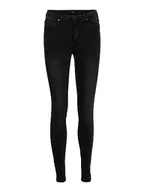 Spodnie damskie - VERO MODA VMTANYA MR SK dżinsy damskie Slim Fit VI237 GA NOOS, Dark Grey Denim, (XL) W / 32L - miniaturka - grafika 1