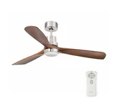 Wentylatory sufitowe - FARO 33518DC - LED Wentylator sufitowy LANTAU LED/15W/230V chrom/sosna + pilot - miniaturka - grafika 1