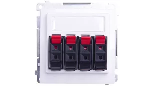 Kontakt Simon Gniazdo głośnikowe 4-krotne białe BMGL34.01/11 - Gniazdka elektryczne - miniaturka - grafika 1
