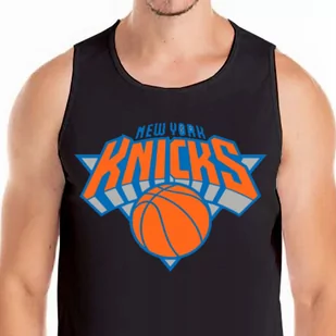 KOSZULKA TANK TOP NEW YORK KNICKS S 0482 CZARNA - Koszulki męskie - miniaturka - grafika 1