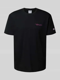 T-shirt z naszywką z logo - Koszulki męskie - miniaturka - grafika 1