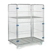 Wózki magazynowe - Wózek kontenerowy, 1 półka, 1660 x 1180 x 770 mm - miniaturka - grafika 1
