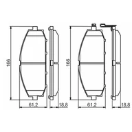 Klocki hamulcowe - KLOCKI HAMULCOWE NISSAN PA BOSCH 0 986 494 560 - miniaturka - grafika 1