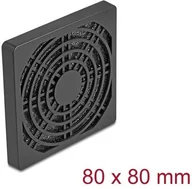 Wentylatory komputerowe - DELOCK Luftergitter mit Staubfilter 80 x 80mm schwarz 67311 - miniaturka - grafika 1