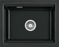 Zlewozmywaki - SystemCeram KARA 57-F/O NERO 68 (czarny połysk) (51020168) - miniaturka - grafika 1