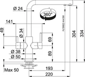 Akcesoria i części AGD - Franke Bateria NEPTUNE CLEAR WATER onyx - miniaturka - grafika 1