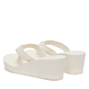 Japonki Tommy Hilfiger Th Stripes Wedge Beach Sandal FW0FW08521 Biały - Klapki i japonki damskie - miniaturka - grafika 1