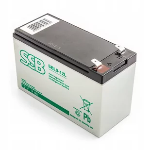 SSB akumulator 12V/9,0Ah T2 faston 6,3 mm (SBL 9-12L) - Baterie do zasilaczy awaryjnych UPS - miniaturka - grafika 2