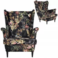 Fotele - Fotel uszak skandynawski Ari Print Family Meble - miniaturka - grafika 1