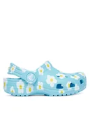 Buty dla dziewczynek - Crocs Klapki Classic Daisy Clog T 211264 Niebieski - miniaturka - grafika 1