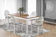 Stoły - WINDSOR stół rozkładany 160-240x90x76 cm Halmar kolor ciemny dąb/biały  - miniaturka - grafika 1