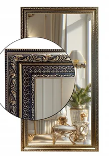 Ekskluzywne lustro w ozdobnej złotej ramie 140x50 odporne na wilgoć U12 - Lustra - miniaturka - grafika 1