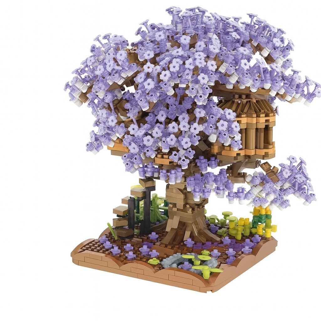 Drzewko Bonsai Klocki konstrukcyjne Zestaw Wiśnia 2000 szt. fiolet 32076