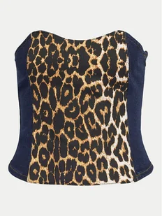 Noisy May Top 27033511 Granatowy Slim Fit - Koszulki i topy damskie - miniaturka - grafika 1