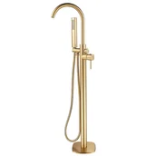 Baterie wannowe i prysznicowe - Bateria wannowa wolnostojąca Laveo Pola złoty szczotkowany BAP_G1SB - miniaturka - grafika 1