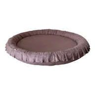 Kokony niemowlęce - Mata dla dziecka GNIAZDKO LNIANE zgaszony róż - miniaturka - grafika 1