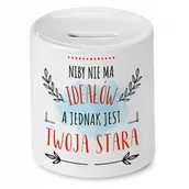 Skarbonki - Skarbonka Dla Twojej Starej na Urodziny na Prezent z Nadrukiem ze Zdjęciem - miniaturka - grafika 1