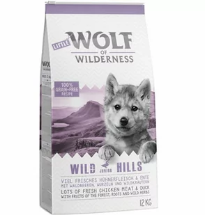 Wolf of Wilderness Little Junior Wild Hills 1 kg - Sucha karma dla psów - miniaturka - grafika 1