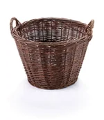 Pojemniki biurowe - wiklinowy-swiat Wiklinowy kosz gospodarczy z ciemnej wikliny - miniaturka - grafika 1