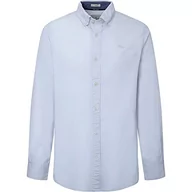 Koszule męskie - Pepe Jeans Koszula męska Peyton, biały, XL - miniaturka - grafika 1