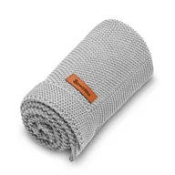 Koce i narzuty dla dzieci - Sensillo Koc dziergany bawełna 100x80 szary - miniaturka - grafika 1