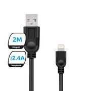Kable USB - EXC Kabel USB 2.0 eXc WHIPPY USB A M Lightning 8-pin M 2m czarny 5901687938394 - miniaturka - grafika 1