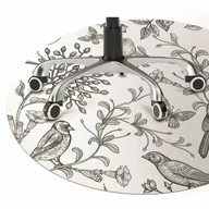 Podnóżki, podpórki, podkładki - Mata pod fotel ochrona paneli Szkicowane ptaki fi100 cm - miniaturka - grafika 1