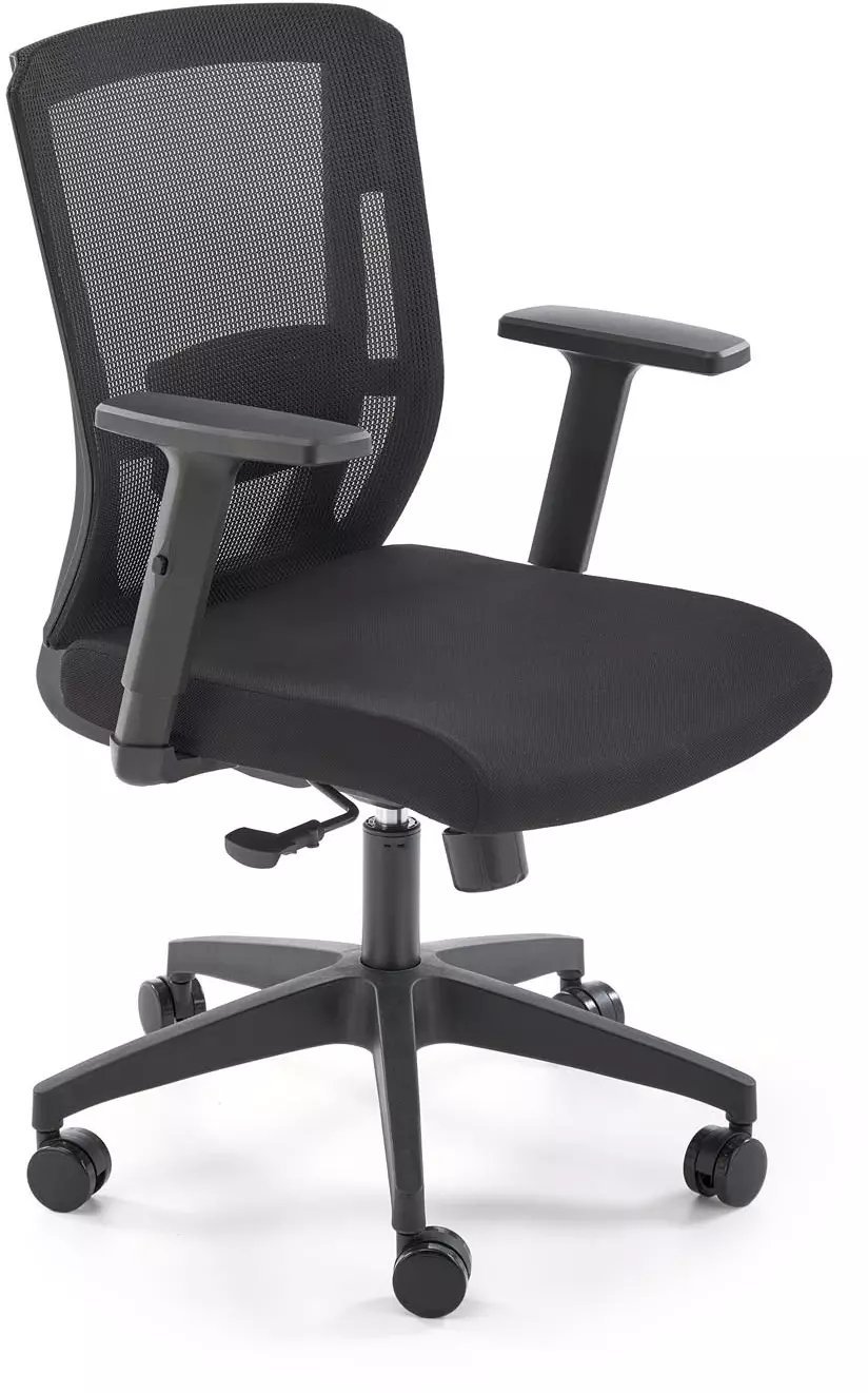 T-Point Light Lux office chair, black/grey, incl. armrests
