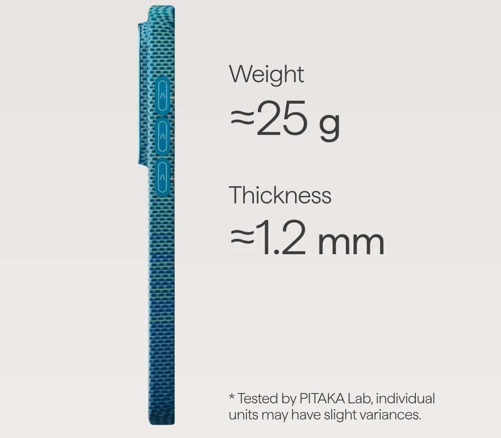 Pitaka Pitaka Edge Case, Lucid Blue Aaron Button - Samsung Galaxy S26 Ultra
