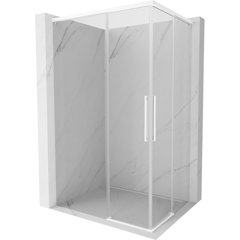 Mexen Rox Duo kabina prysznicowa rozsuwana 100 x 75 cm, transparent, biała - 8C2D-100-075-20-00