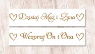 Wesele i ślub - Ślubna Tablica Rejestracyjna - Wczoraj ON i ONA - miniaturka - grafika 1