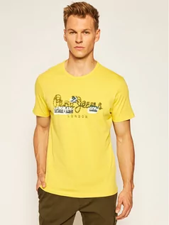Koszulki męskie - Pepe Jeans T-Shirt Salomon PM507272 Żółty Regular Fit - grafika 1