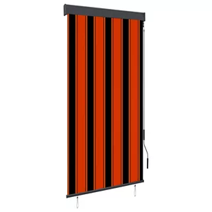 vidaXL Roleta zewnętrzna, 80x250 cm, pomarańczowo-brązowa - Rolety - miniaturka - grafika 1