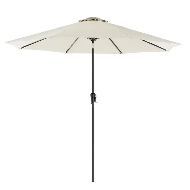 Songmics Parasol Ogrodowy Klasyczny beżowy 290 x 240 cm Przeciwsłoneczny