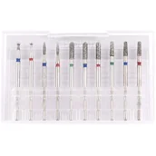 Frezarki do paznokci - SunOne zestaw frezów diamentowych 10 sztuk - miniaturka - grafika 1