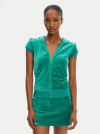Bluzy damskie - Juicy Couture Bluza Heritage JCGAS125021 Zielony Slim Fit - miniaturka - grafika 1