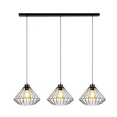 Lampy sufitowe - Britop Industrialna LAMPA wisząca RAQUELLE 187149304 metalowa OPRAWA klatki ZWIS loftowy czarny - miniaturka - grafika 1