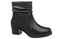 Botki damskie - Botki AXEL Comfort 4471 H Czarne+Pyton Czarny/Złoty zimowe ocieplane na haluksy Kosela Medic 9471 szerokie - miniaturka - grafika 1