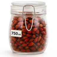 Pojemniki kuchenne - Słoik Szklany 500 ml na Miód Owsianke Przetwory Hermetyczny Słój z Klamrą - miniaturka - grafika 1