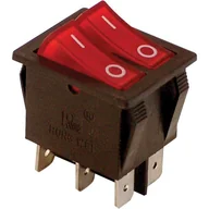 Wyłączniki światła i elektryczne - Tracon Electric Wyłącznik kołyskowy włącz-wyłącz 2 obwód TES-43 TES-43 - miniaturka - grafika 1