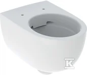 Miski WC - Miska wisząca WC Selnova, Lejowa, B35.5 cm, H37 cm, T53 cm, podwyższona, ukryte mocowania, Rimfree - miniaturka - grafika 1