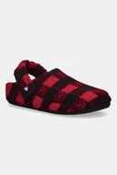 Kapcie damskie - Crocs kapcie Classic Buff Check Cozzzy Slipper kolor czerwony 210755 - miniaturka - grafika 1