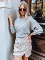 Swetry damskie - Sweter damski oversize CAMELLIA szary Dstreet MY2112 - miniaturka - grafika 1