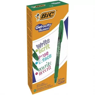 BIC Długopis Scier Gr Bc Illusion zielony pudełko A 12 - Pióra kulkowe - miniaturka - grafika 1