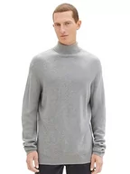 Swetry męskie - TOM TAILOR sweter męski, 12035 – szary Heather Melange, XL - miniaturka - grafika 1